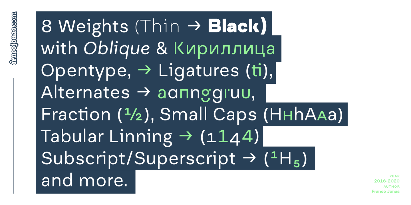 Przykład czcionki fj Platz Groteske Normal Italic